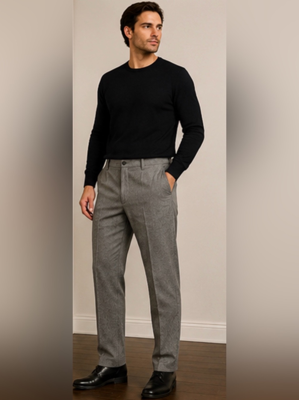 Burberry London Grey Cotton Blend Trousers – Size 34